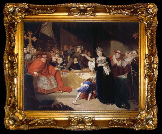 framed  George Henry Harlow The Court for the Trial of Queen Katharine, ta009-2